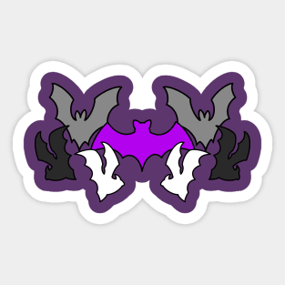 Pride Bats Asexual Sticker